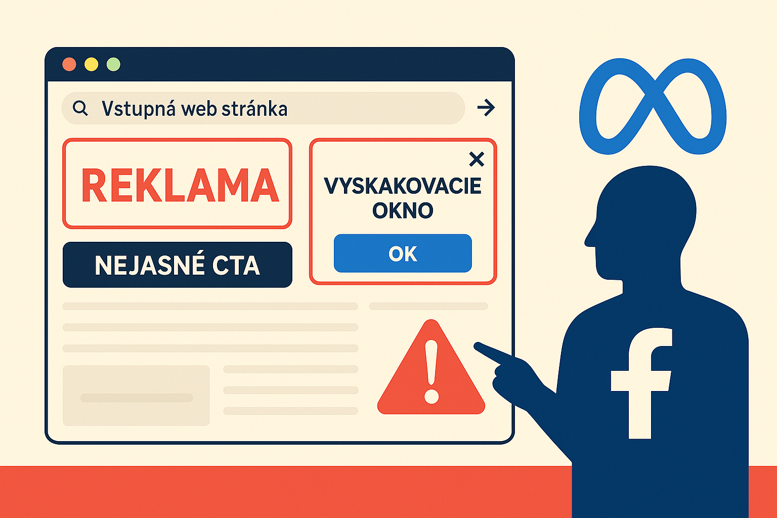 Ako by NEmala vyzerať vstupná web stránka